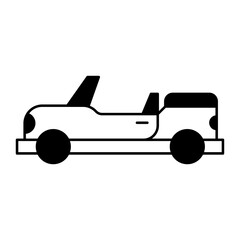 Convertible Car black icon