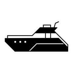Yacht black icon