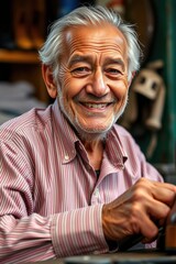 elderly shoe repair master