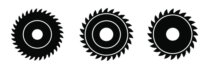 Vctor icon of circular saw blade for tools and industry

