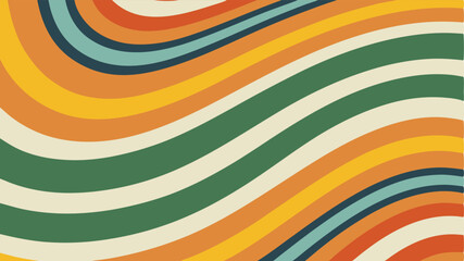 Fototapeta premium abstract background with wavy and twisty lines in retro colors