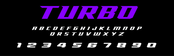 Turbo lettering font Vector silver effect graphic design. Apparel clothing prints eps svg png. Motorsport designs posters stickers. Download it Now in high resolution format and print it in any size	
