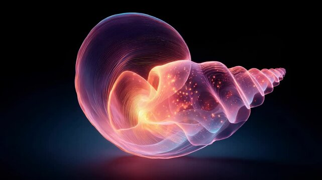 Abstract glowing seashell design