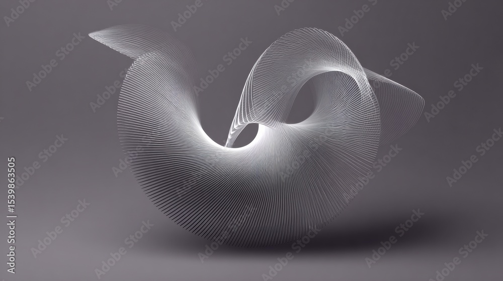 Poster Spiral Shape Expands Gracefully in Balanced Symmetry Showcasing Intricate Patterns and Design