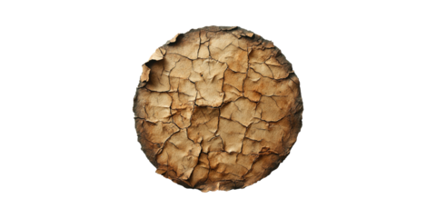 Cracked Earth Texture. Symbol Of Drought And Environmental Challenges Isolated On Transparent Background