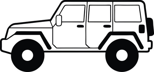 vector illustration of a military truck