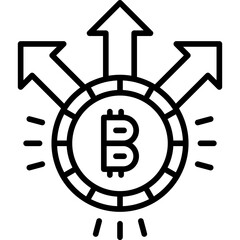 Bitcoin Icon Vector Element