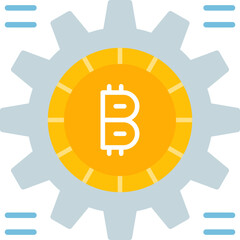 Bitcoin Icon Vector Element
