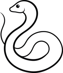 black snake vector illustration