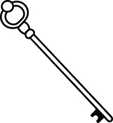 golden key isolated on white