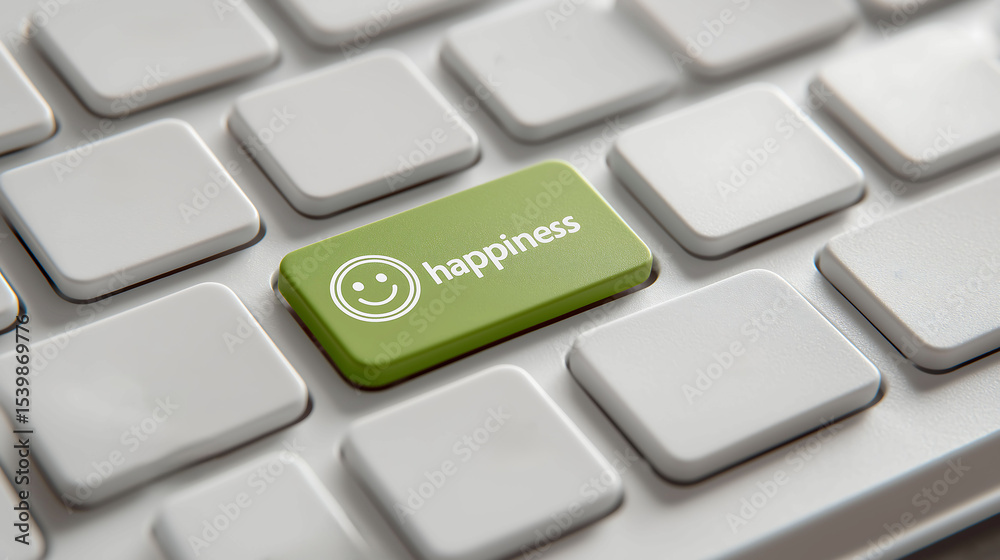 Fototapete green keyboard button with 