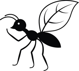 black ant vector illustration