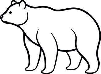 vector illustration of a polar bear
