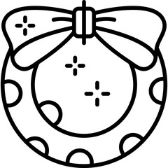 Christmas Wreath Icon Vector Element