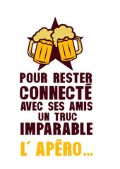 rester connecte amis apero alcool humour