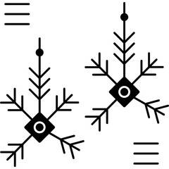 Snowflakes Icon Vector Element