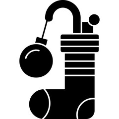 Christmas Sock Icon Vector Element