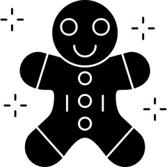 Gingerbread Man Icon Vector Element
