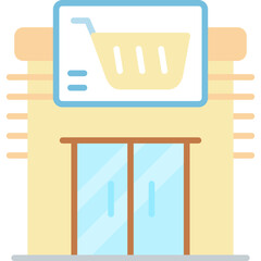 Supermarket Icon Vector Element