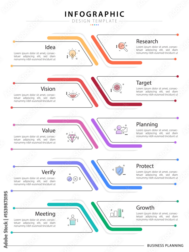 Poster infographic 10 step timeline journey, calendar flat simple infographics design template. presentatio
