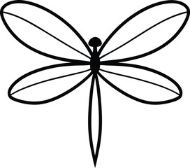dragonfly silhouette vector