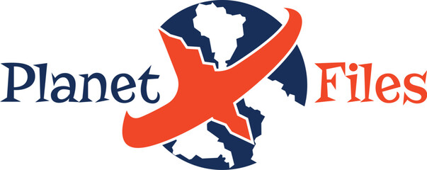 Circle earth logo with X letter