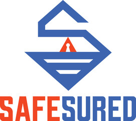 Combination of the lock logo with the key forms the letter S, security logo design 