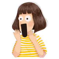 surprised woman with open mouth