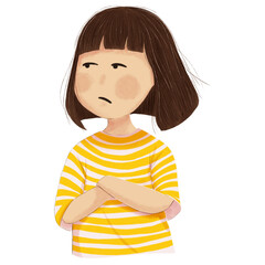 annoyed little girl