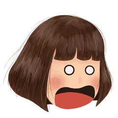 scream and shocked little girl