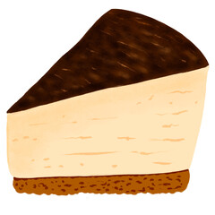 Illustration of Chocolate Cheesecake Slice