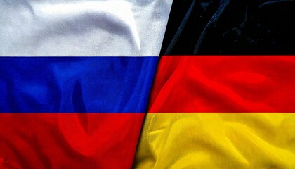 ロシアとドイツの国旗。(Russia flag and Germany flag.)
