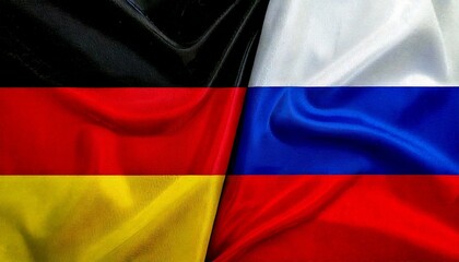 ロシアとドイツの国旗。(Russia flag and Germany flag.)
