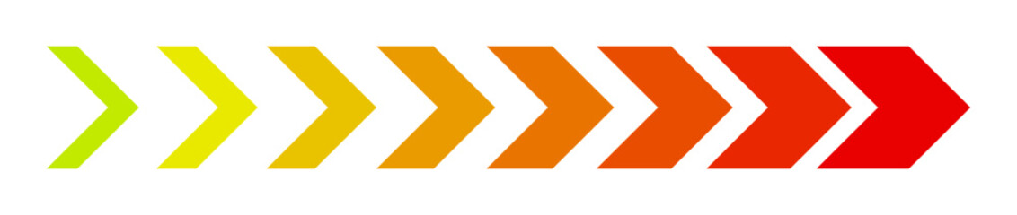 abstrakte Pfeile in grün, gelb, rot