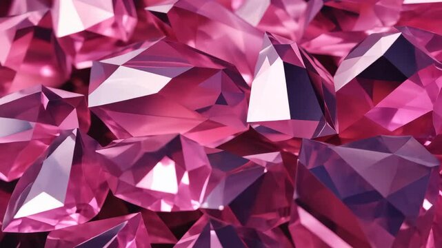 Pink stones crystals background. Selective focus. Nature.