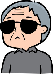 Illustration of elder man
