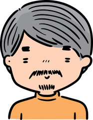 Illustration of elder man
