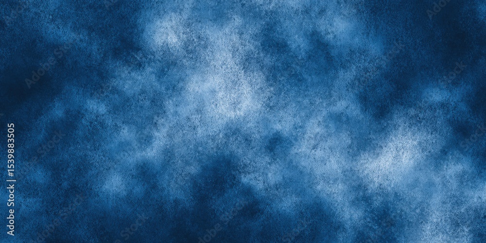 Poster Abstract blue textured background with cloudy and smoky effect for design use