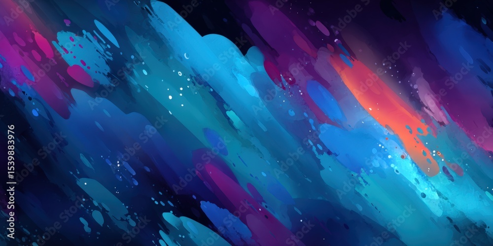 Poster abstract colorful paint splashes strokes background with vibrant energetic design