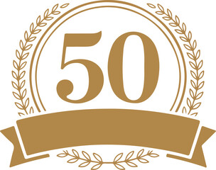 Golden 50th Anniversary Emblem