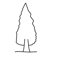 Fir Tree Outline 