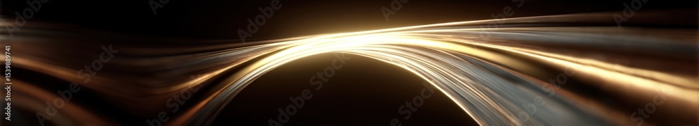 Poster Long exposure abstract light trail image showcasing movement and dynamic energy patterns