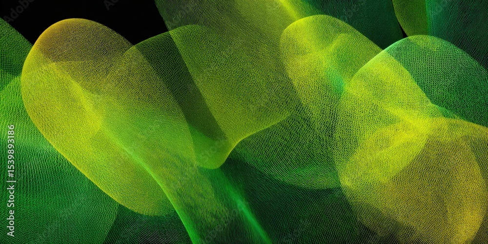 Aufkleber abstract green light bokeh background with soft glowing blurred circles for design