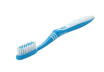 Blue toothbrush isolated on transparent background
