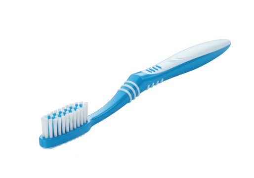 Blue toothbrush isolated on transparent background