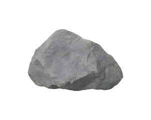Grey stone rock isolated on transparent background