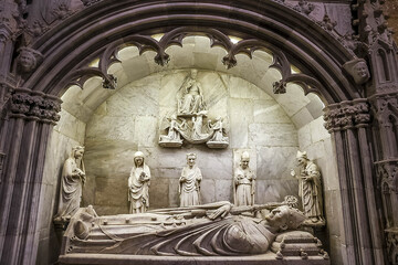 Saint Thecla&rsquo;s cathedral, Tarragona, Spain. Sepulcher of John of Aragon