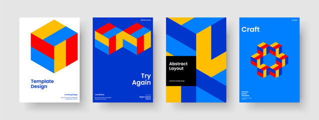 Geometric Brochure Design. Abstract Business Presentation Layout. Isolated Report Template. Poster. Background. Banner. Flyer. Book Cover. Leaflet. Catalog. Brand Identity. Handbill. Notebook