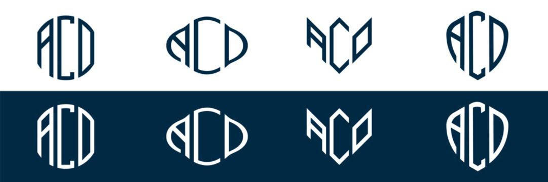 ACO letter logo set design