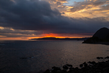 奄美大島の自然。日の出。